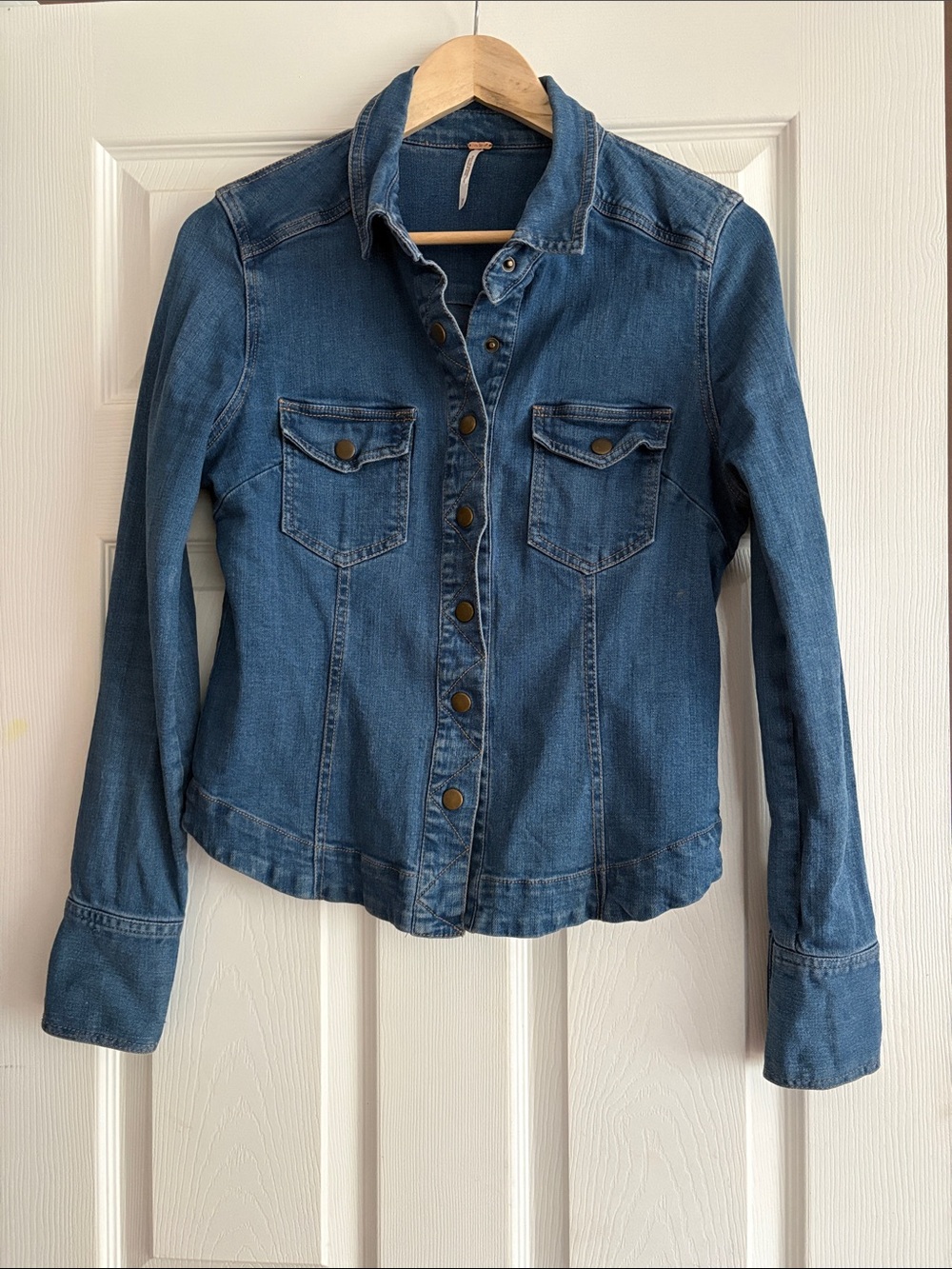 Free people Classic Blue Denim ahirt Women